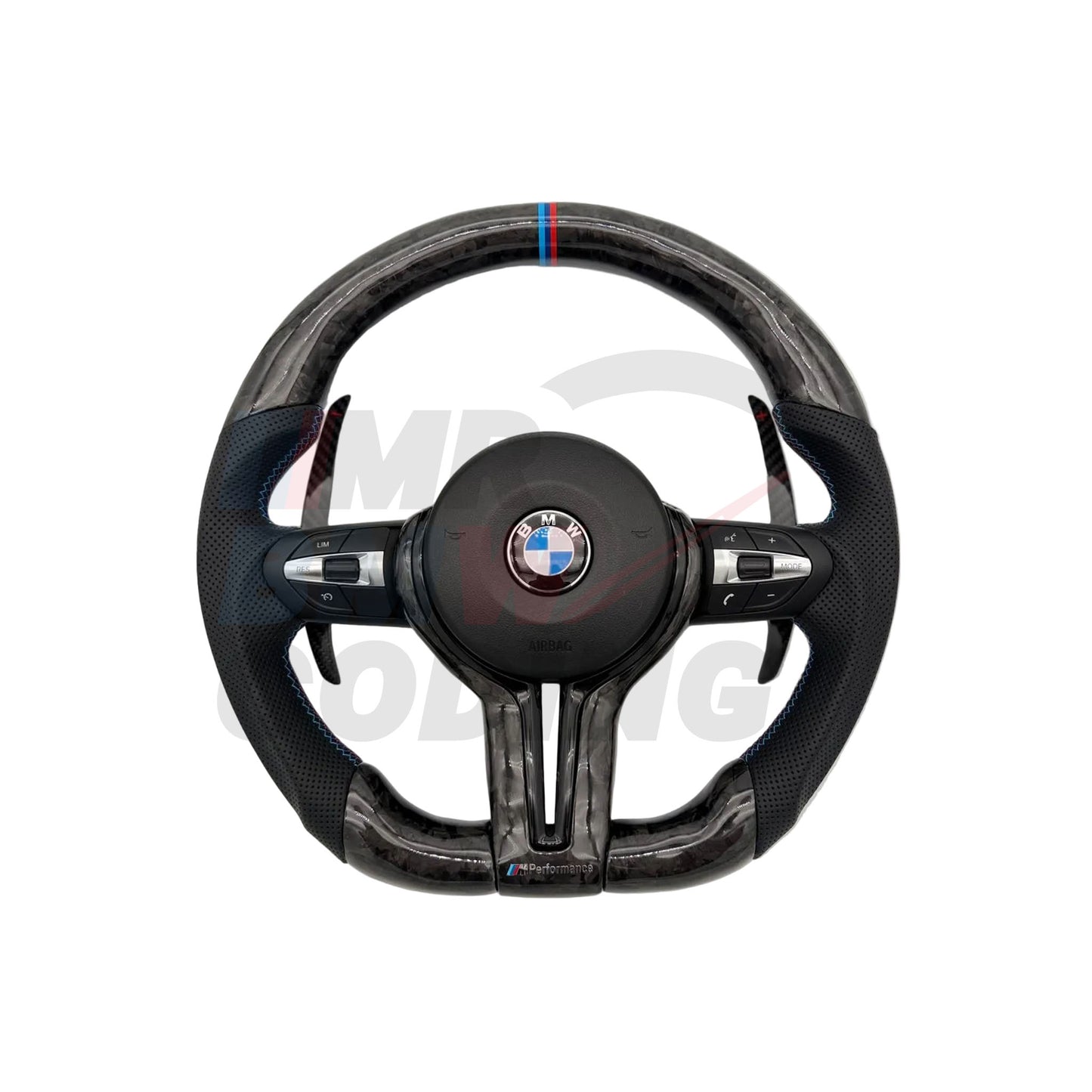 Forged Carbon & Leather Steering Wheel