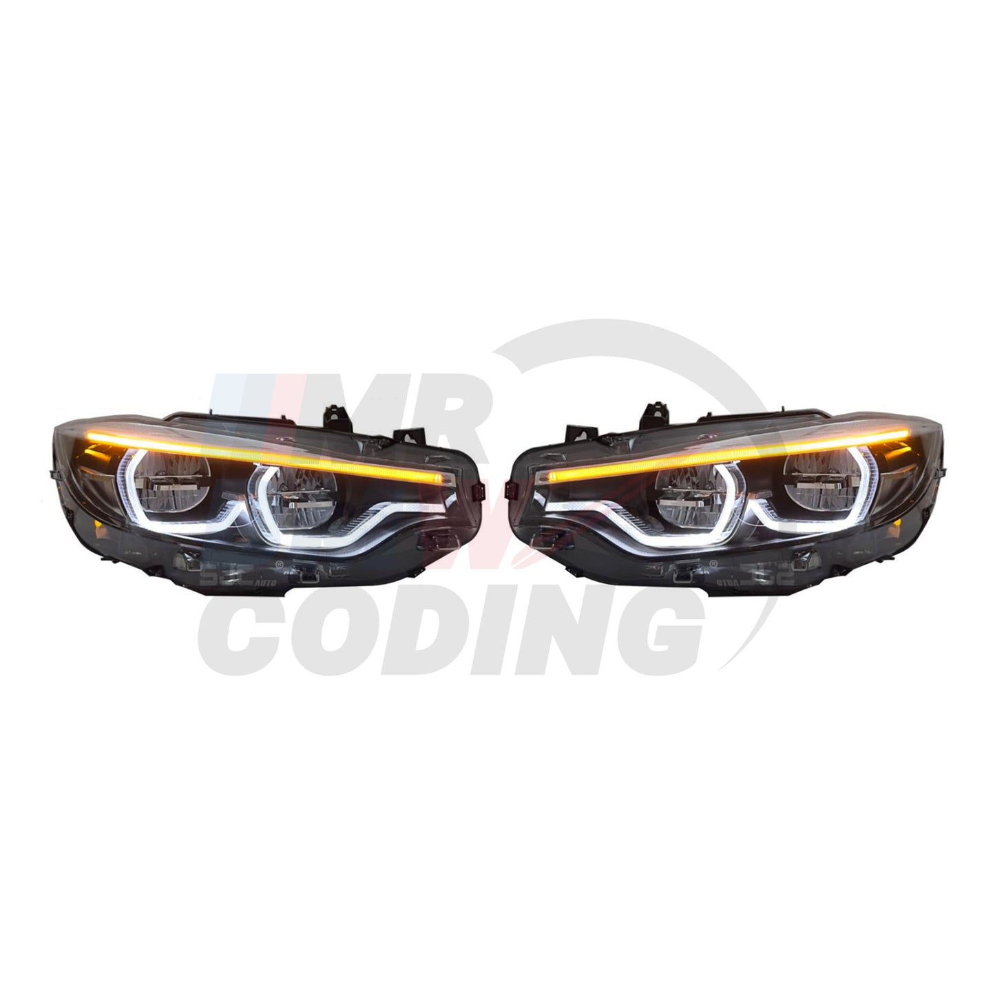 BMW 4 Series F32/F8X Headlights (2014–2020) – OEM IKON Style (Switchable DRL)