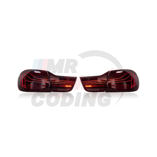 BMW 4 Series F32/F82 Taillights (2014–2020) – CSL Style (Smoked/Red)